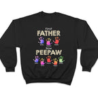 Empreintes de mains : d'abord papa, maintenant grand-papa - T-shirt personnalisé