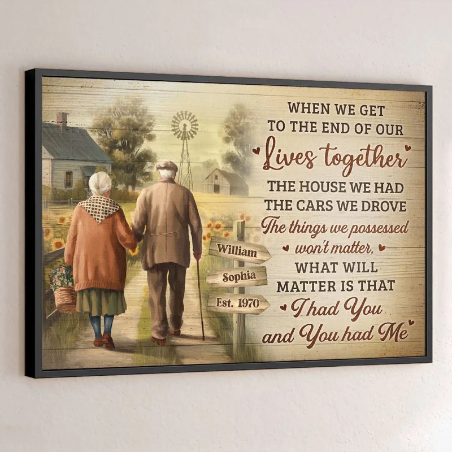 When We Get To The End Of Our Lives Together - Couple Personalized Custom Horizontal Poster - Gift For Husband Wife, Anniversary
