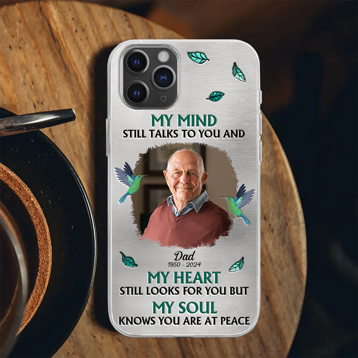 Custom Photo Memorial My Mind Still Talks To You - Personalized Clear Phone Case