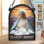 Custom Photo In Loving Memory - Personalized Window Hanging Suncatcher Ornament