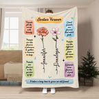 Meilleures amies pour toujours nées sous la même fleur - Couverture polaire personnalisée