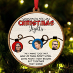 Ornement en bois personnalisé - Les collègues sont comme des guirlandes de Noël - Photo personnalisée