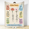 Meilleures amies pour toujours nées sous la même fleur - Couverture polaire personnalisée