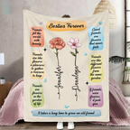 Meilleures amies pour toujours nées sous la même fleur - Couverture polaire personnalisée