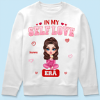 In My Self Love Era Valentine's Personalized Sweater, Personalized Valentine Anti-Valentine Sweater