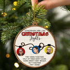 Ornement en bois personnalisé - Les collègues sont comme des guirlandes de Noël - Photo personnalisée