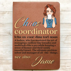 Chaos Coordinator Multitasks Like A Pro - Personalized Leather Journal