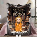 Juste une fille qui aime les livres - Couverture polaire personnalisée