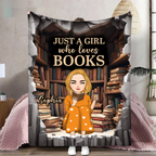 Juste une fille qui aime les livres - Couverture polaire personnalisée