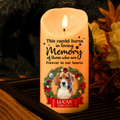 Bougie commémorative avec photo personnalisée : cette bougie brûle en tendre mémoire - Bougie LED sans flamme personnalisée