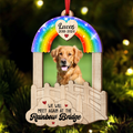 Ornement en bois personnalisé - Mémorial pour chien ou chat avec photo - Nous nous retrouverons