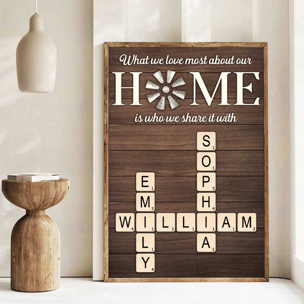 Home Is Who We Share Love With Crosswords Puzzle Art Personalized Poster