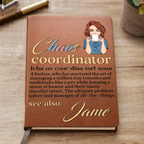 Chaos Coordinator Multitasks Like A Pro - Personalized Leather Journal