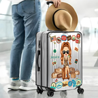 Juste une fille qui adore voyager - Housse de valise transparente personnalisée
