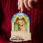 Ornement en bois personnalisé - Mémorial pour chien ou chat avec photo - Nous nous retrouverons