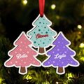 Décorations de Noël personnalisées avec prénoms pour la famille, les petits-enfants et les amis - Ornement en bois personnalisé