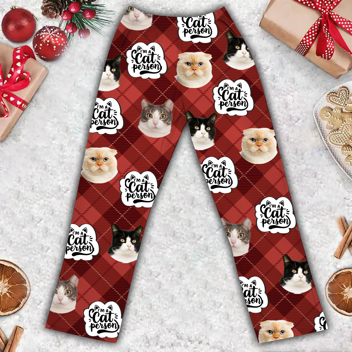 Pantalon de pyjama personnalisé avec photo - Je suis une personne à chats