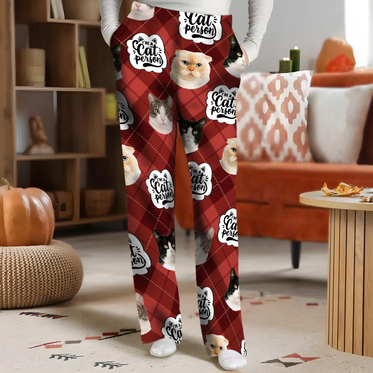 Pantalon de pyjama personnalisé avec photo - Je suis une personne à chats
