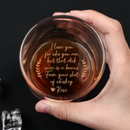 Ich liebe dich für den, der du bist, aber das ist definitiv ein Bonus – Personalisiertes graviertes Whiskeyglas