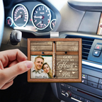 Custom Photo My Heart Needed You - Personalized Custom Shaped Car Visor Clip