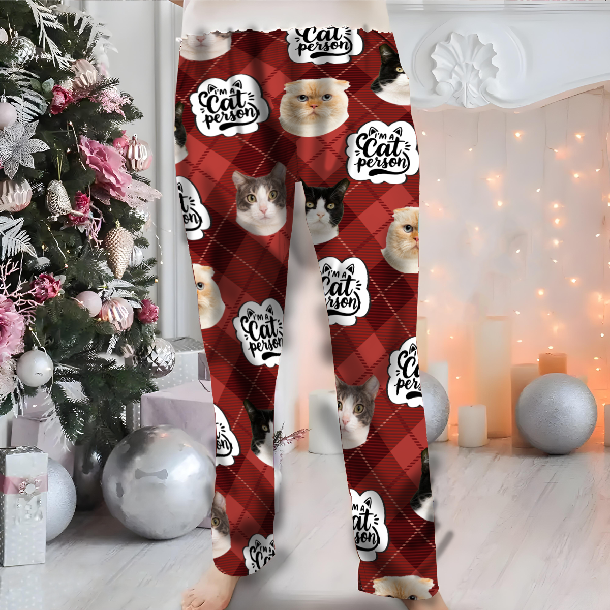 Pantalon de pyjama personnalisé avec photo - Je suis une personne à chats