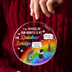 Une partie de mon cœur parle encore de toi - Ornement de Noël personnalisé en acrylique en forme de cercle en souvenir