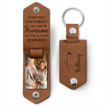 Personalisiertes Foto-Schlüsselanhänger aus Leder - "Sometimes You Forget You Are Awesome"