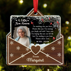 Ornement de Noël personnalisé en acrylique - Lettre du ciel commémorative avec photo