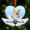 Individuelles Acryl-Ornament mit Foto vom Haustier – Für immer in unseren Herzen – Personalisiert in Tierform für Hund und Katze