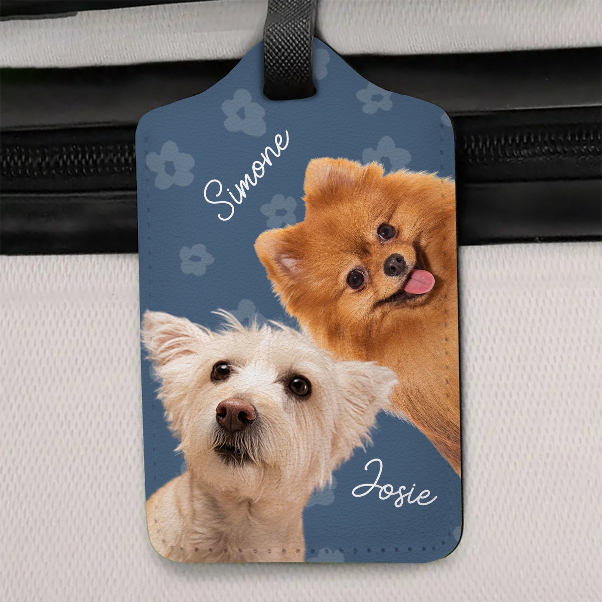 Custom Photo Dog Cat Pet Human - Personalized Luggage Tag