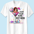 Nouvel an, même catastrophe, T-shirt personnalisé humour adulte pour fête alcoolisée du Nouvel An, cadeau du Nouvel An pour soi-même