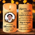 Photo personnalisée « I Still Burn Bright » – Bougie LED sans flamme personnalisée