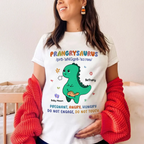 Prangrysaurus Retro Style Personalized Shirt, Custom Pregnancy Reveal Shirt, Mother's Day Gift For Expecting Moms