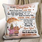 À ma fille, n'oublie jamais que je t'aime - Coussin personnalisé