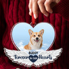 Individuelles Acryl-Ornament mit Foto vom Haustier – Für immer in unseren Herzen – Personalisiert in Tierform für Hund und Katze