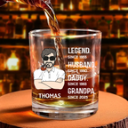 Legend Husband Daddy - Personalized Whiskey Glass
