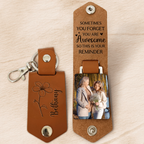 Personalisiertes Foto-Schlüsselanhänger aus Leder - "Sometimes You Forget You Are Awesome"