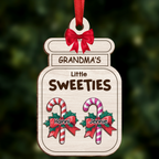 Mamie Papy Maman Papa Petits Chéris Sucres d'orge - Décoration en bois personnalisée