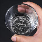 Congrats On Being My Brother You Lucky Man - Personalized Engraved Whiskey Glass