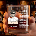 Legend Husband Daddy - Personalized Whiskey Glass