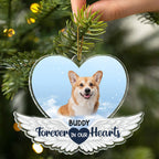 Individuelles Acryl-Ornament mit Foto vom Haustier – Für immer in unseren Herzen – Personalisiert in Tierform für Hund und Katze