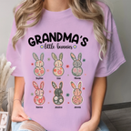 Grandma's Little Bunnies Floral Easter Personalized Shirt