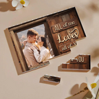 Custom Photo All Of Me Loves All Of You - Couple Personalized Custom Horizontal Rectangle Shaped Building Brick Blocks - Gift For Husband Wife, Anniversary