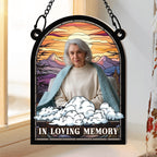 Custom Photo In Loving Memory - Personalized Window Hanging Suncatcher Ornament