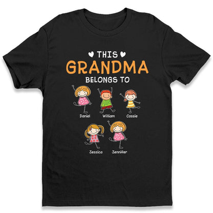 This Awesome Grandpa Belongs To - Family Personalized Custom Unisex T-shirt, Hoodie, Sweatshirt