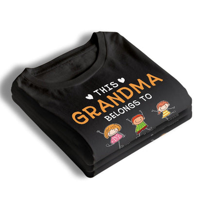 This Awesome Grandpa Belongs To - Family Personalized Custom Unisex T-shirt, Hoodie, Sweatshirt