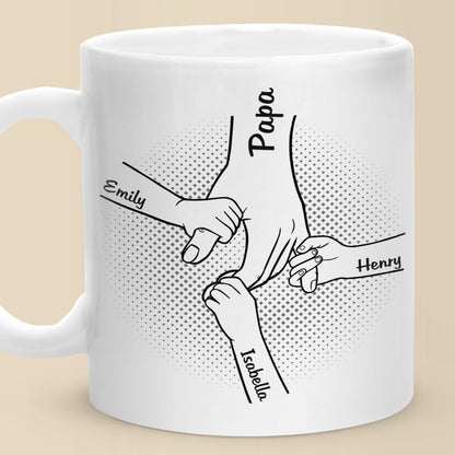 Best Papa Ever - Family Personalized Custom Mug - Father's Day, Birthday Gift For Dad, Grandpa