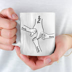 Bester Papa der Welt – Personalisierte Tasse für die Familie – Geschenk für Papa und Opa zum Vatertag oder Geburtstag