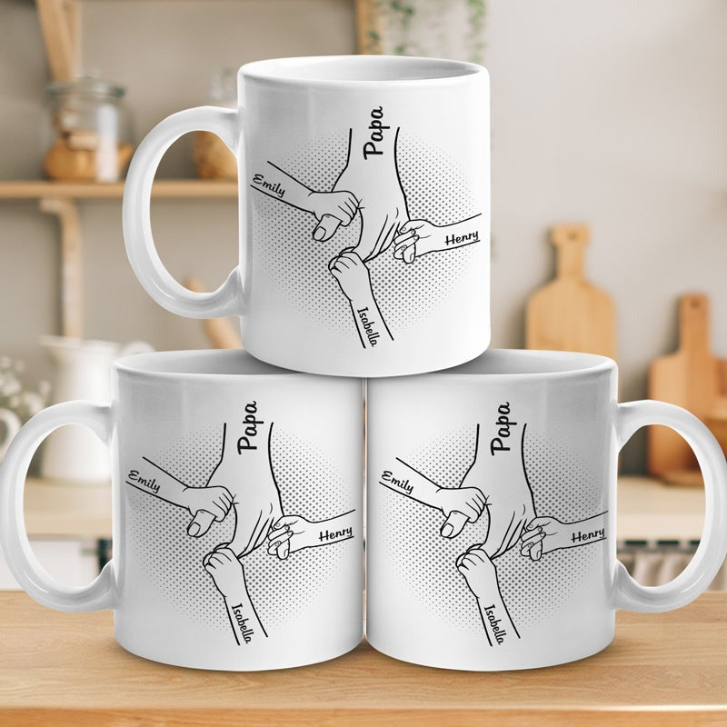 Best Papa Ever - Family Personalized Custom Mug - Father's Day, Birthday Gift For Dad, Grandpa