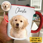 Personalisiertes Foto „Unser menschlicher Diener“ – Individuelle Tasse für Hunde- & Katzenbesitzer – Geschenk für Haustierbesitzer und Tierliebhaber